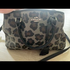 Leopard print coach bag